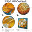 Peinture jaune jaune souci en fleurs I - décoration murale souci-106168226-106168225