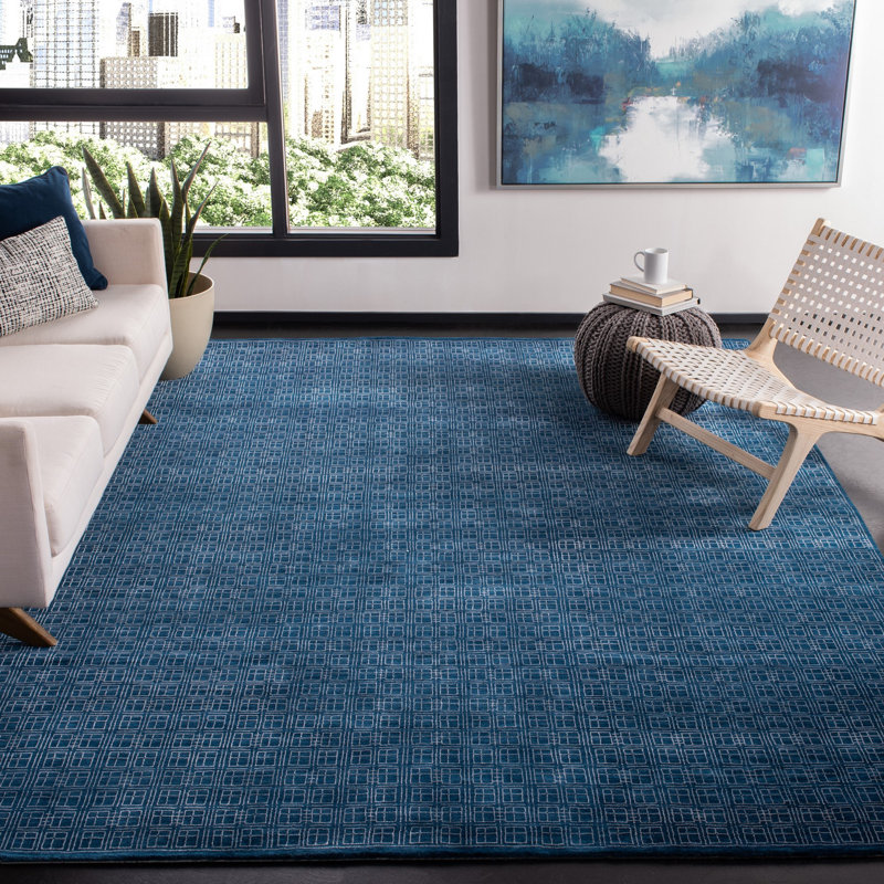 Keiondre Hand-Knotted Wool Navy Rug