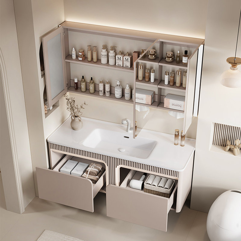 Light luxury cream-style bathroom cabinet