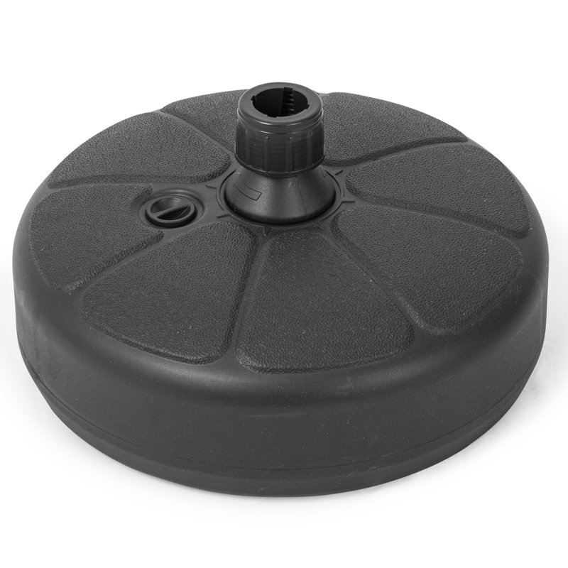  Base de parasol de patio 2 lb, base de parasol remplissable pour jardin, cour ou terrasse, noir