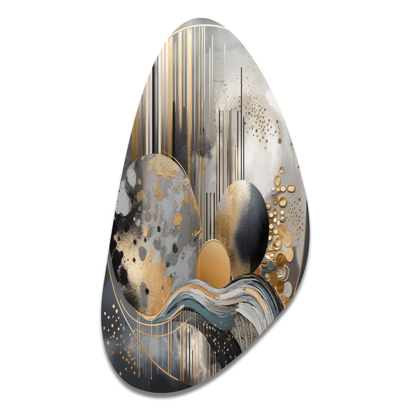 «Manzan Soft Colors Marble Abstract I», art géométrique abstrait en marbre, sculpture murale asymétrique en métal