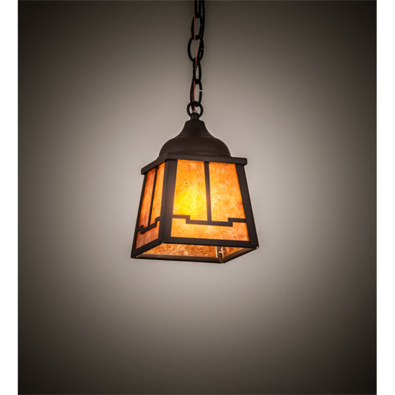 Luminaire suspendu géométrique en bronze huilé à 1 lumière Brijender