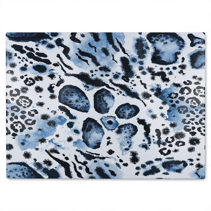 Leopard Print Glass Chopping Board