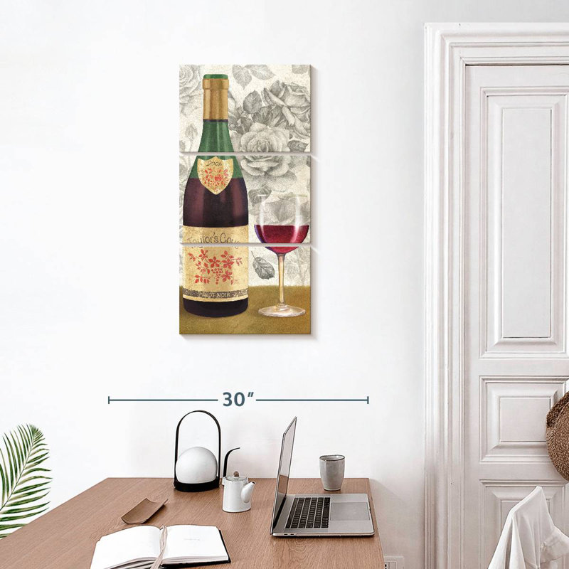 Vin et roses II, H 32 po x l 15 po