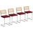 PU Leather Bar Stools With Woven Rattan Back And Metal Legs 1-Pack-1406714044