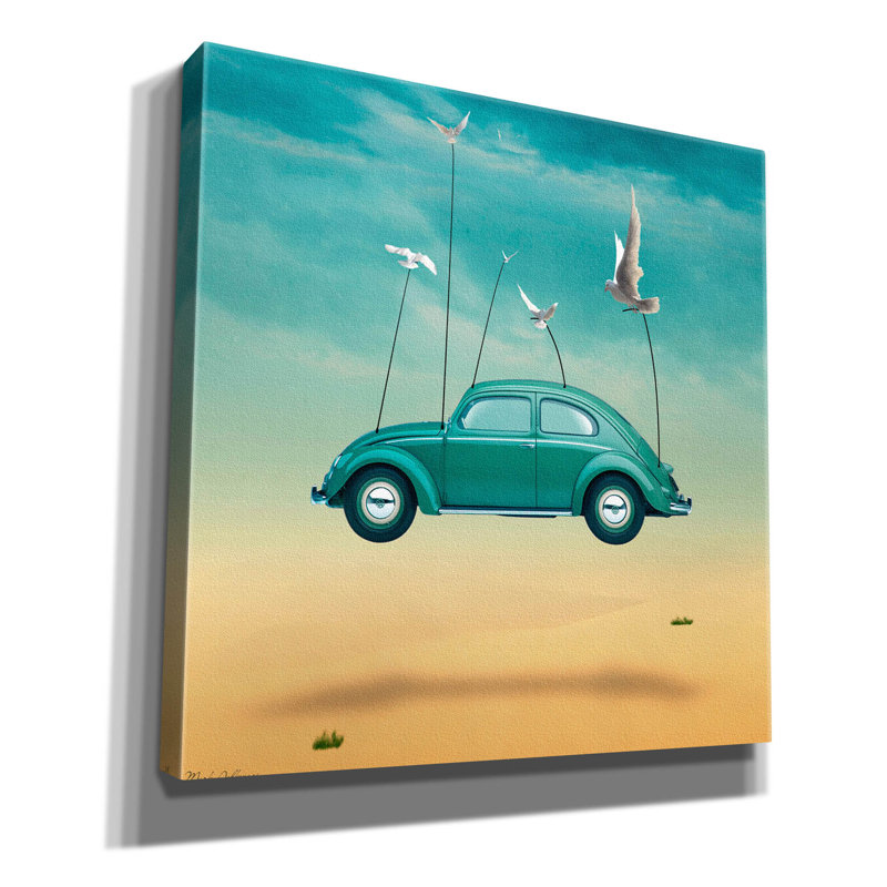 «Flying Car 2» par Mark Ashkenazi, art mural sur toile, H 26 po x l 26 po x P 1,5 po