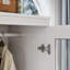 Armoire-penderie 6 portes en bois manufacturé massif avec tiroirs, blanc