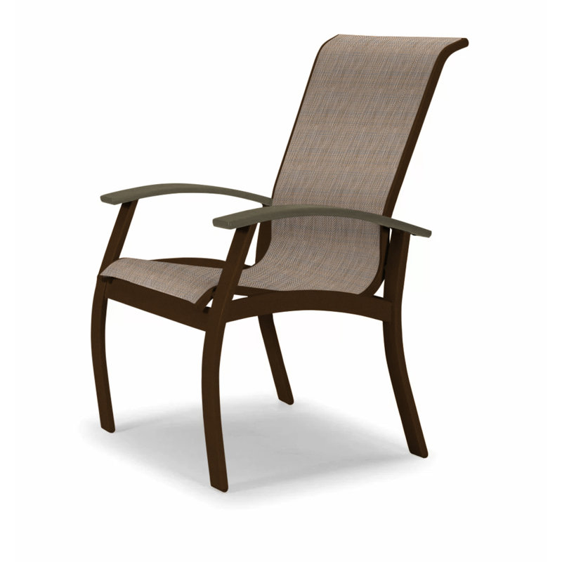 Chaise de patio Askar, Beacon taupe Sunbrella®, Beachwood, Kona texturé