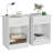 3-Piece Modern Wood Bedroom Set with Upholstered Platform Storage Bed & 2 Nightstands