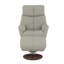 Fauteuil d'appoint en cuir fleur Kandoro