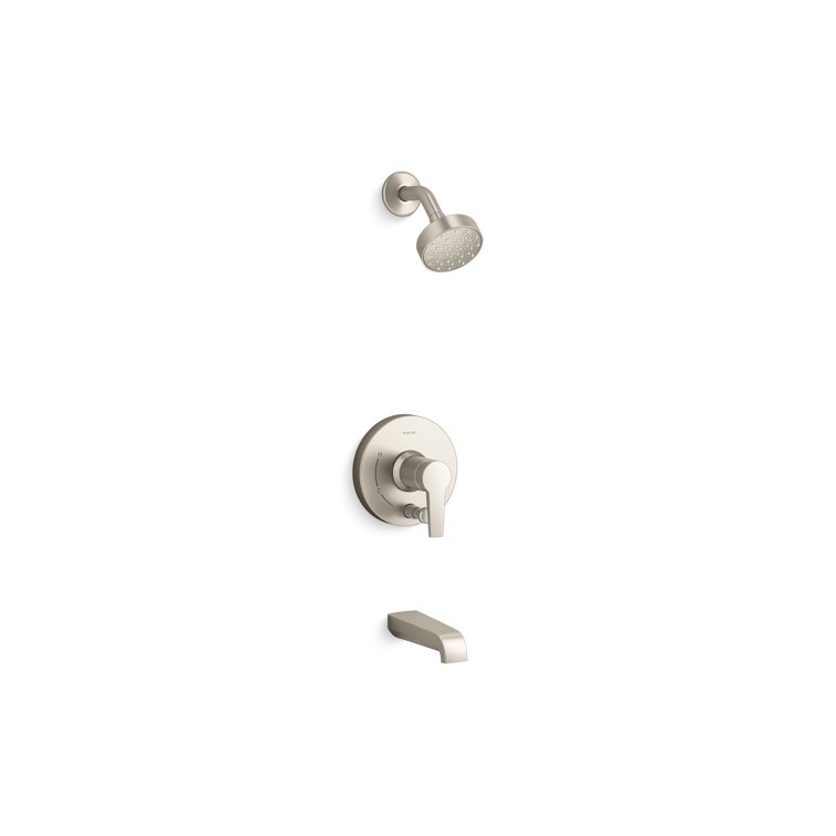 Pitch Rite-Temp Bath And Shower Trim Kit With Push-Button Diverter 1.75 Gpm