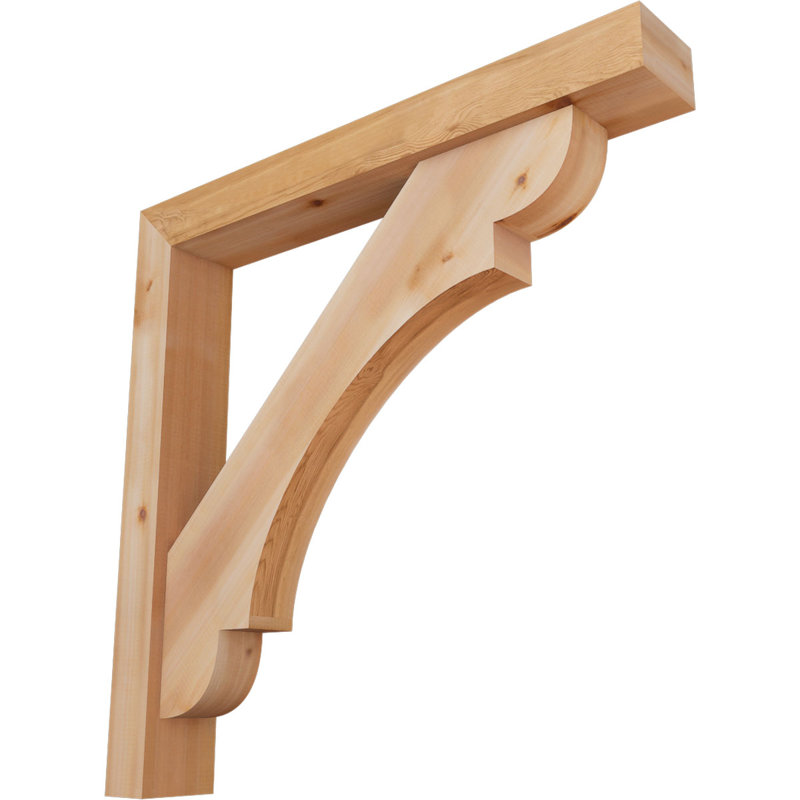 Olympic Block Offset Brace Bracket, 38 x 38, 5 1/2"W Western Red Cedar (Smooth)