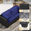 𝗡𝗼-𝗔𝘀𝘀𝗲𝗺𝗯𝗹𝘆 𝗖𝗵𝗮𝗶𝗿𝘀, Ensemble de conversation modulaire d'extérieur en osier pour 2 personnes avec ensemble de conversation avec coussins-1677799295-1681844883-1681844892