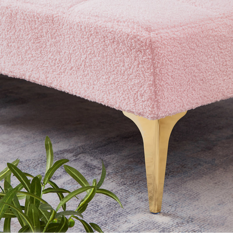 Yanelys 35.5'' Wide Teddy fabric Tufted Side Chair