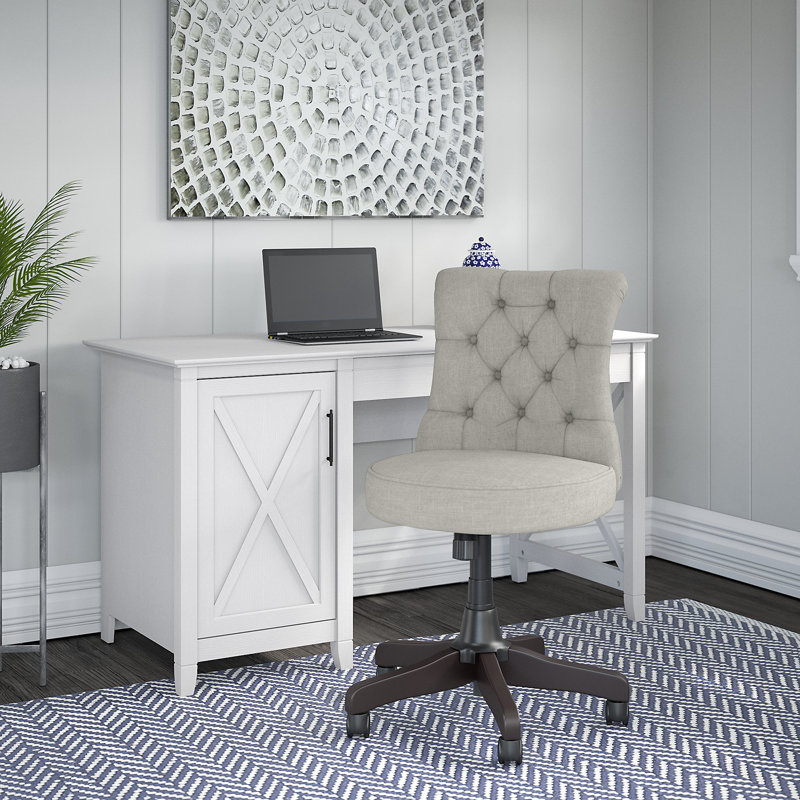 Ensemble de bureau et chaise Ozro, Chêne blanc pur