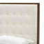 Lit plateforme Cid Jess, similicuir capitonné blanc, brun noyer-98890689