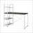 Desks 47-Inch Modern Reversible Workstation Bookshelf | Brown+White | MDF+Metal-1999568088-1999568084