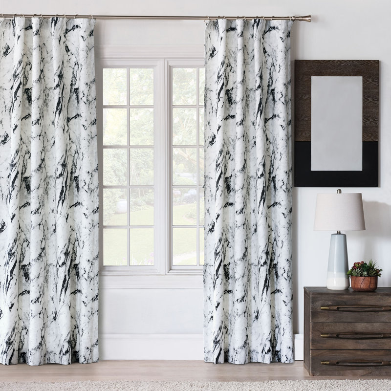 Rideau simple semi-diaphane avec passe-tringle Brax Marble, L 96 po x L 96 po