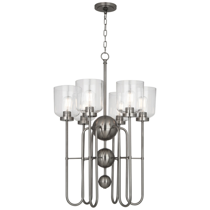 Tyrie 6 - Light Chandelier, Dark Antique Nickel