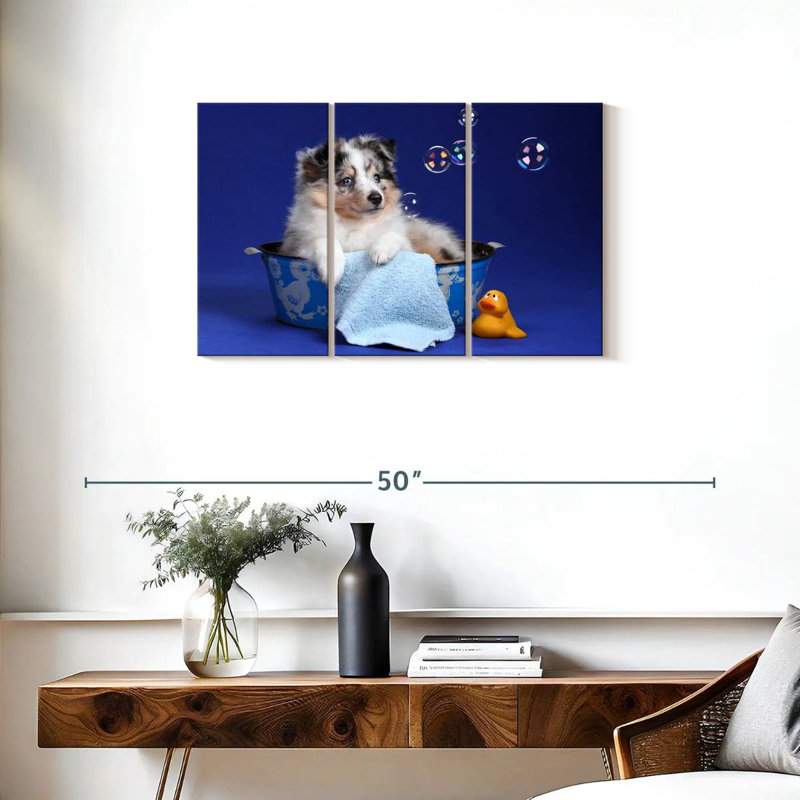 Brampt Puppy Bath Time, 20" H x 33" W