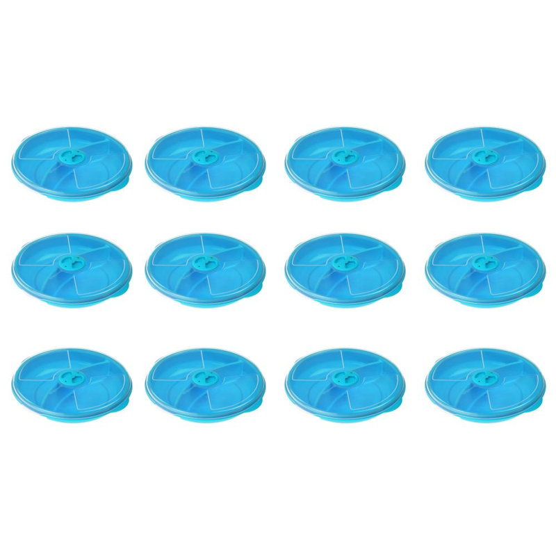Ensemble de plats à service divisé Guzman, Bleu, Ensemble de 12