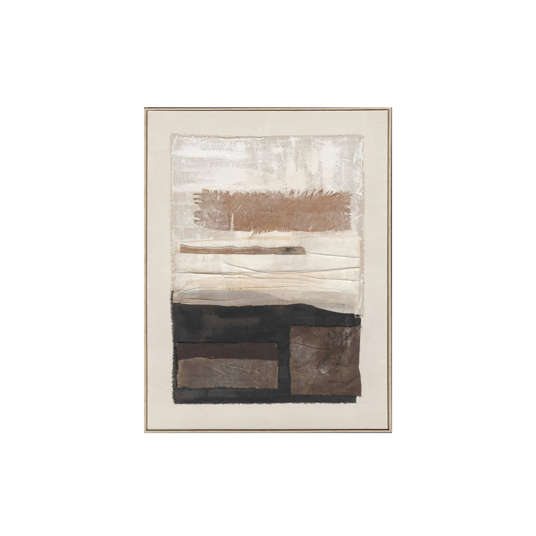 ABSTRACT 100% HAND PAINTED CANVA 90x5x120 CM - Floater Frame Painting on Canvas