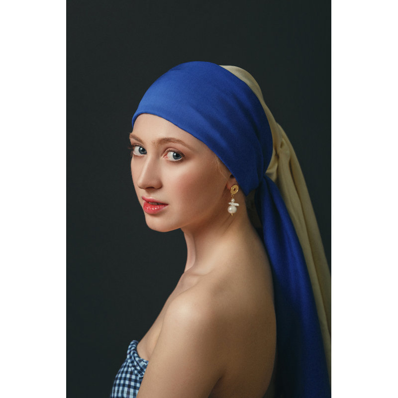 Woman With A Pearl Earring by Dovapi - Wrapped Canvas Print, 46cm H x 30cm W x 3.8cm D