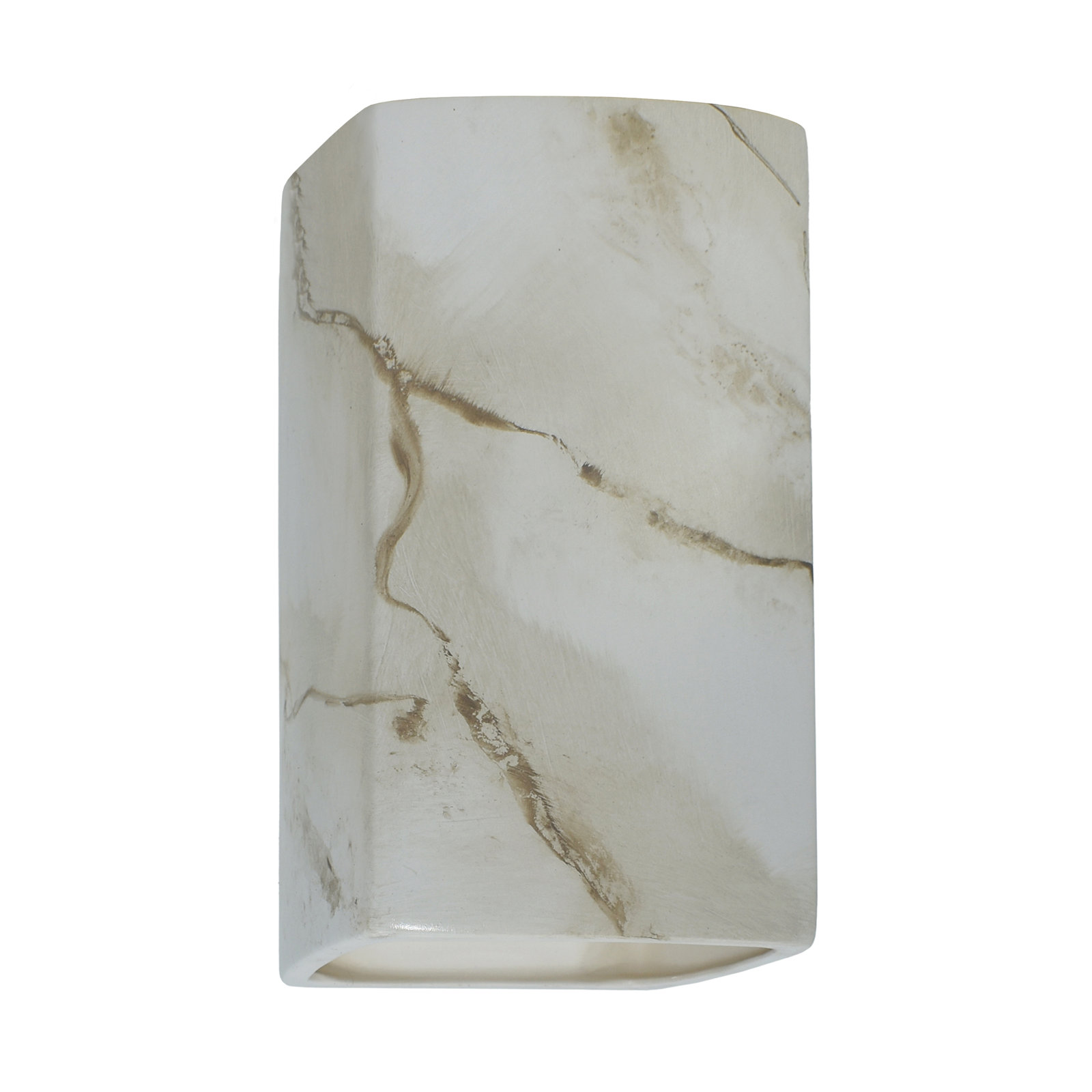 Nomad Outdoor Ceramic LED Wall Light, Antique Gold, Integrated LED, 9.5" H x 5.25" W x 4.5" D