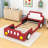 Upholstered Twin Race Car-Inspired Platform Bed With Guardrails And Sturdy Slats-1550181454