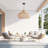 Kloe Outdoor Rattan Pendant Light - 28" Natural Brown Dome 1-Light Polished Handwoven Adjustable Light Fixture For Covered Patio, Porch in Modern, Traditional, Boho & Coastal Style-405726488-405726563