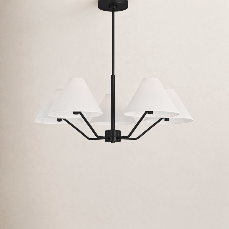 Riesel 5-Light Medium Chandelier, Midnight Black