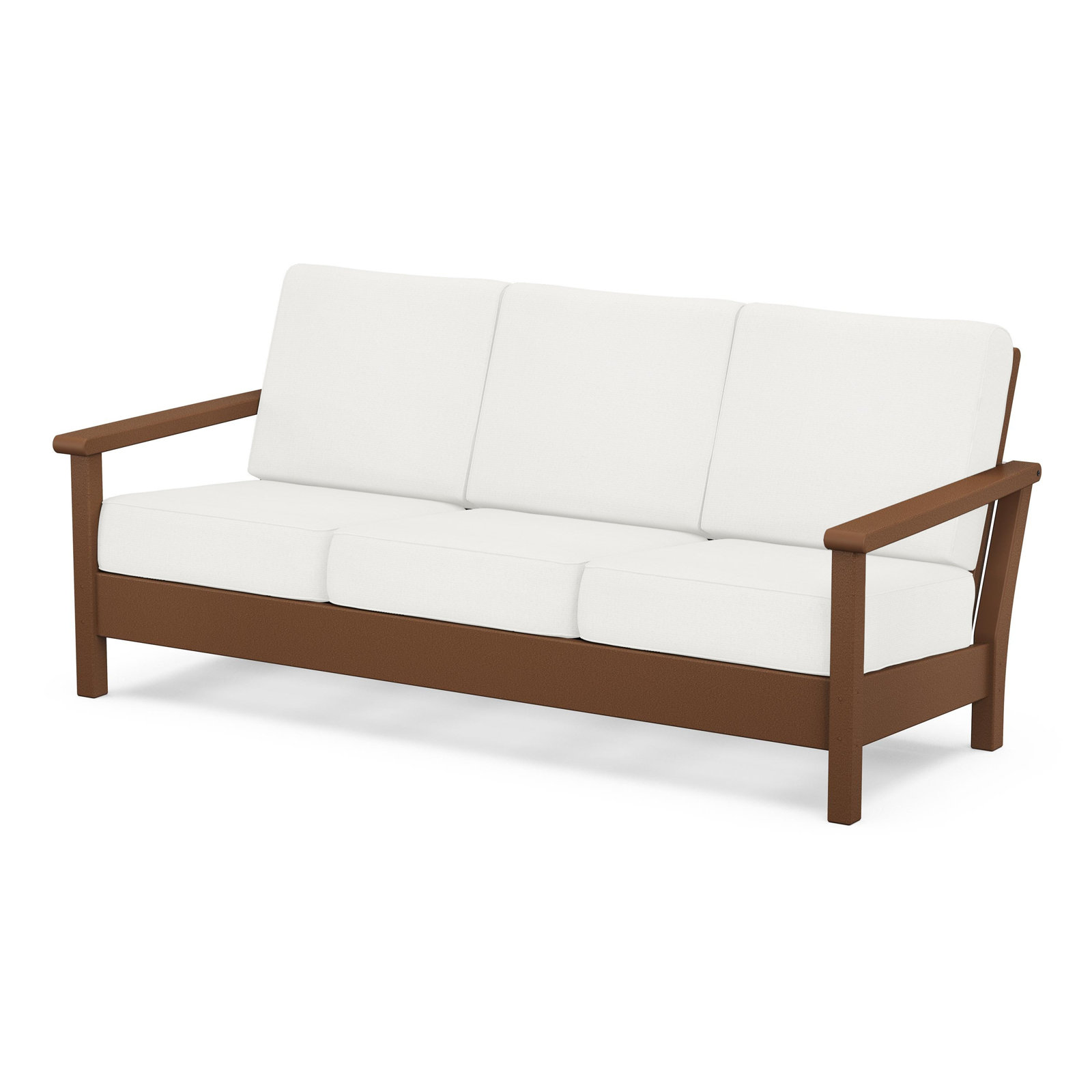Harbour Deep Seating Sofa, Natural Linen, Teak