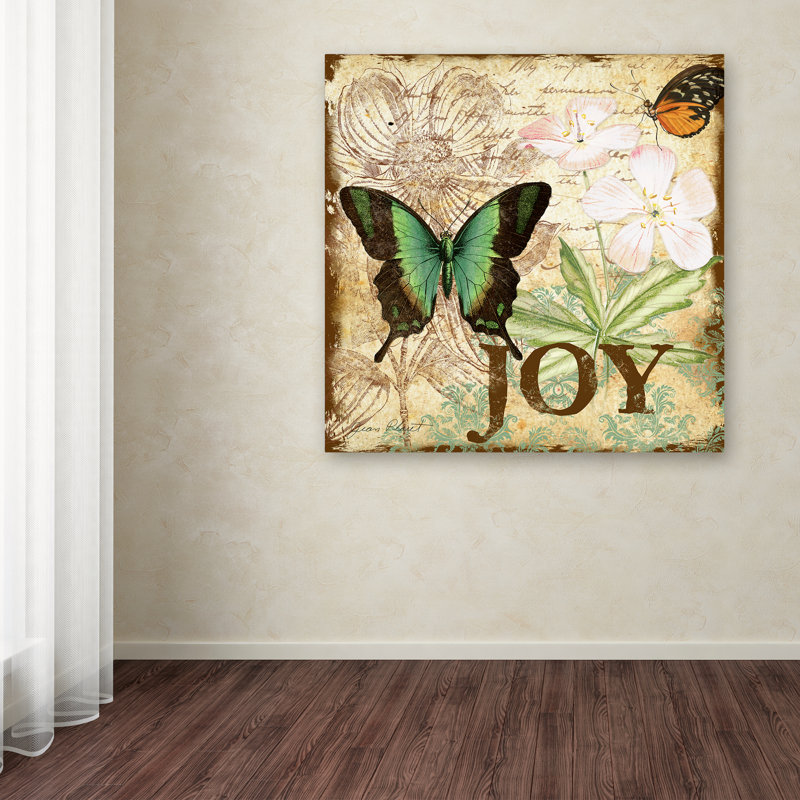 « papillons 4 », reproduction d’impression sur toile tendue, H 14 po x l 14 po
