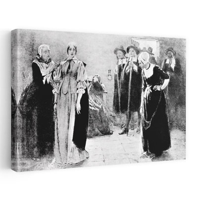 1600S 1690S Illustration Witchcraft Trials Salem Massachusetts 1692 Classic Retro Vintage Wall Art
