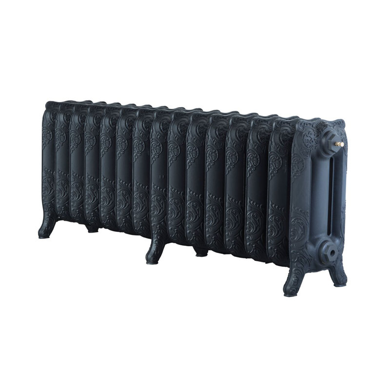Aahil Horizontal Radiator, Black Primer, 470mm H x 1204mm W x 251mm D