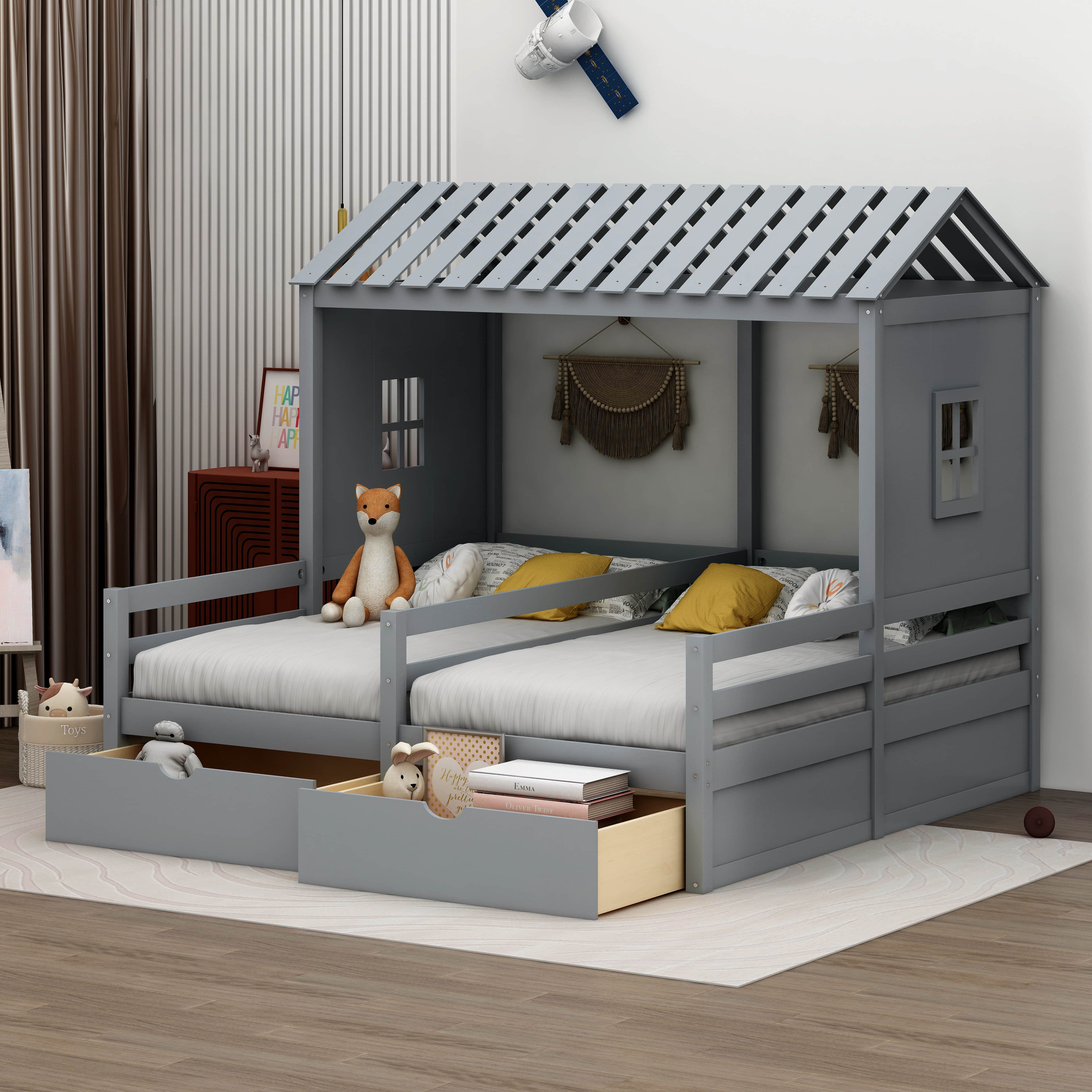 Harper Orchard Lillet Twin Size House Platform Beds Wayfair