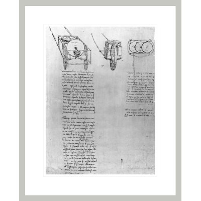 Design for a Hodometer fol. 1r-b from the Codex Atlanticus by Leonardo da Vinci -Framed Giclee Print