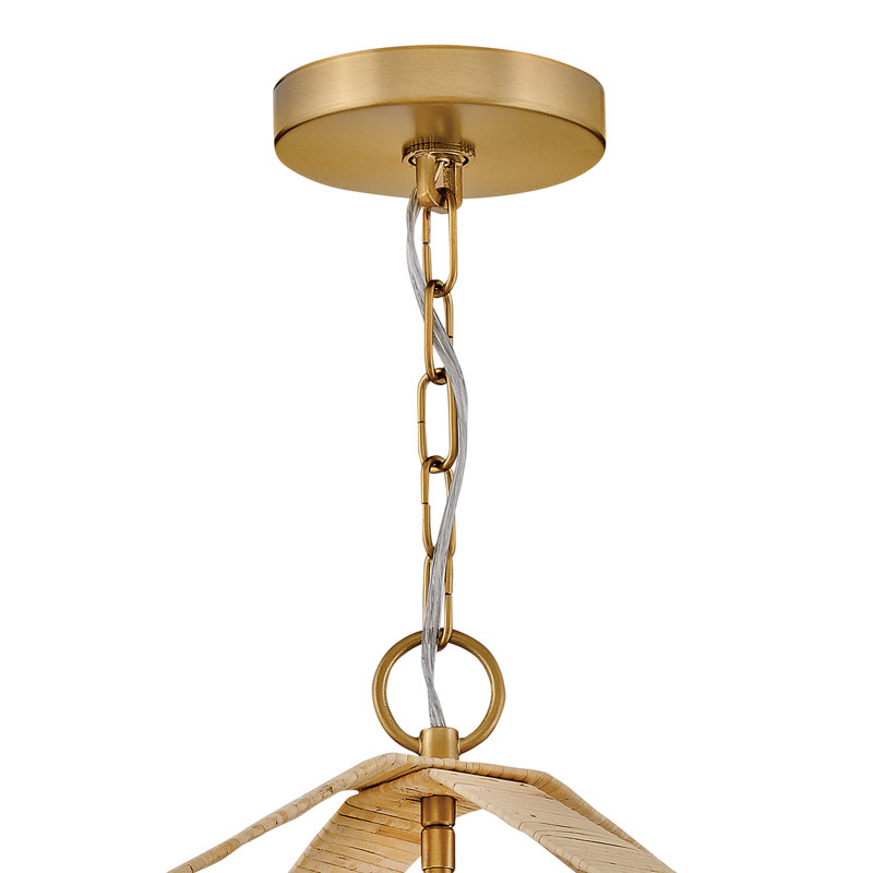 Sammi 20" 2-Light Candle Open Frame Pendant, Gold