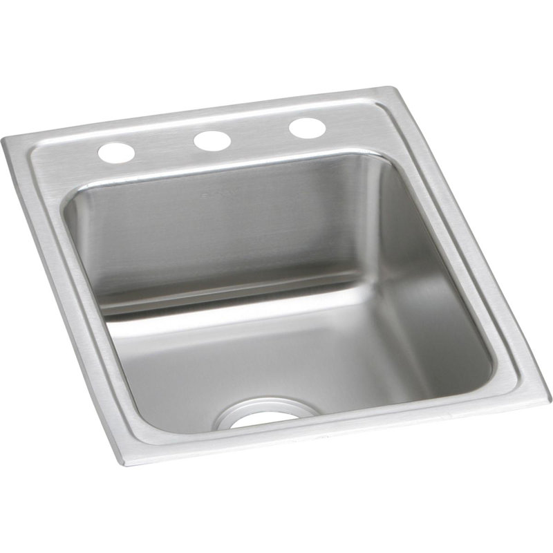 Lustertone 17" L x 22" W Drop-In Kitchen Sink