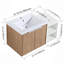 Meuble-lavabo à fermeture en douceur 36 po avec lavabo, petites tablettes de rangement, armoire combinée 24 po et 12 po