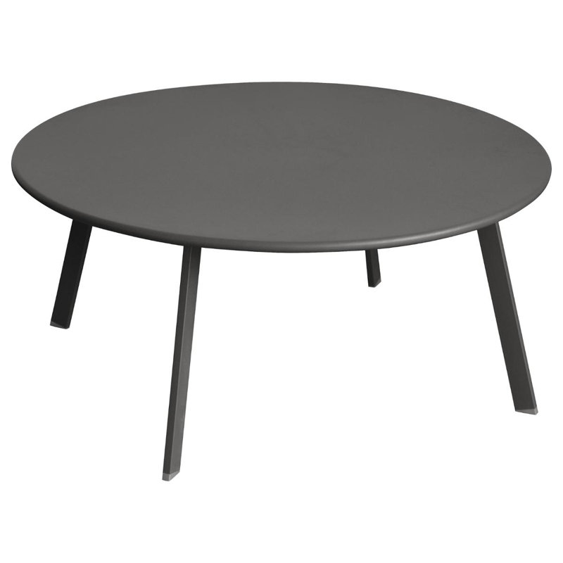 Byrum Round Outdoor Side Table, 40cm H x 90cm W x 90cm D, Graphite