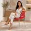 Asbury Stackable Dining Chair with Floral Cutout Back and Stainless Steel Legs – Modern Metal Side Chair for Kitchen, Dining Room, or Restaurant-21376066-129509128