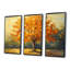 «Orange Autumn Whisper Tree American Basswood I», ensemble de reproduction d'art mural-107183813-107183812