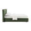 Lit double en chenille vert foncé Cheryl (aucun outil requis)