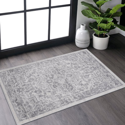 Tapis tissé et tissé 2X3 argent