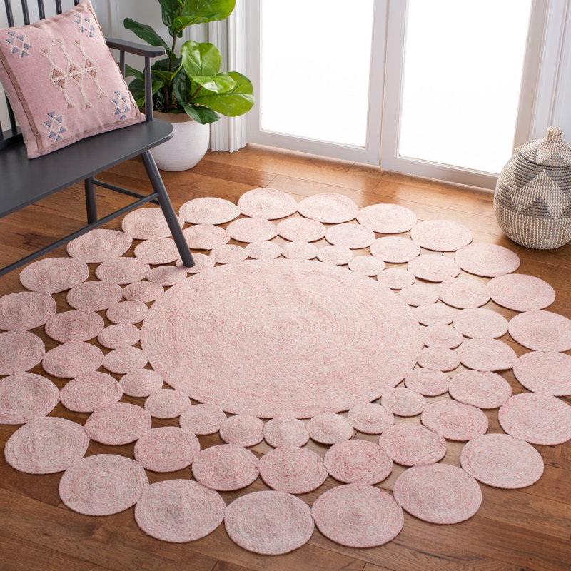 Dunn Hand Woven Performance Solid Color Rug, Round 5'