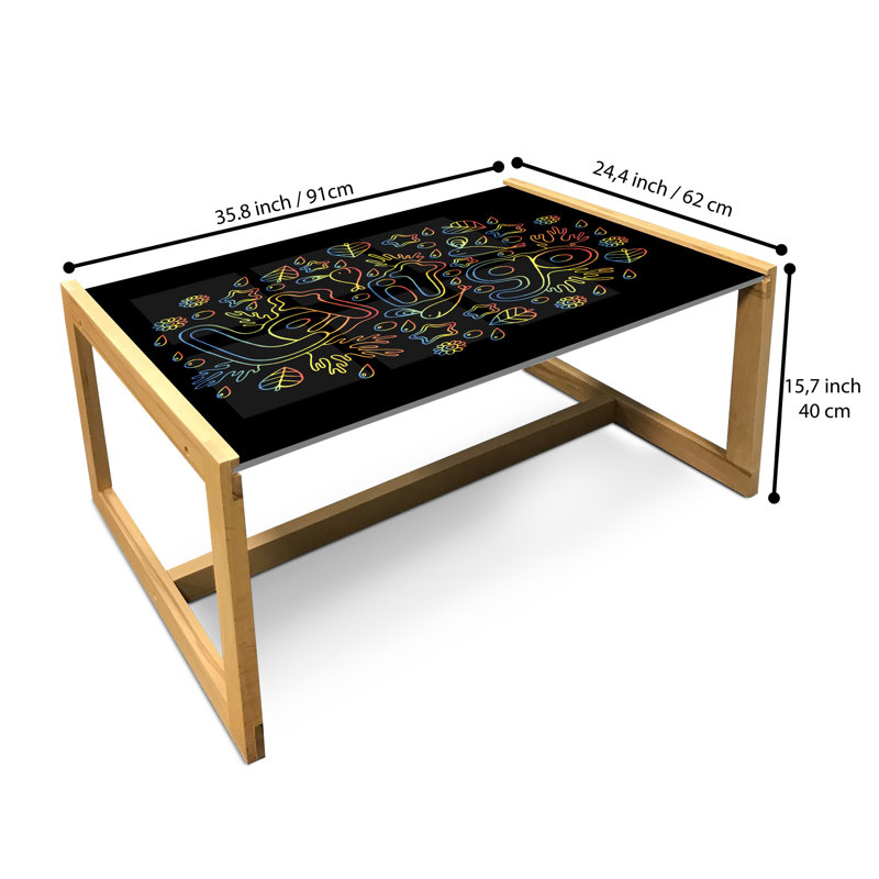 Table basse East Urban Home, H 15,75 po x L 35,83 po x l 24,4 po