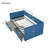 Twin Size Corduroy Daybed with Two Storage Drawers & Solid Wood Slat Frame, Blue-118614513