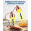 Lampe chauffante commerciale à 2 têtes, lumière chauffante à col-de-cygne réglable avec ampoule de rechange pour buffet, traiteur, restaurant, bronze-130012647