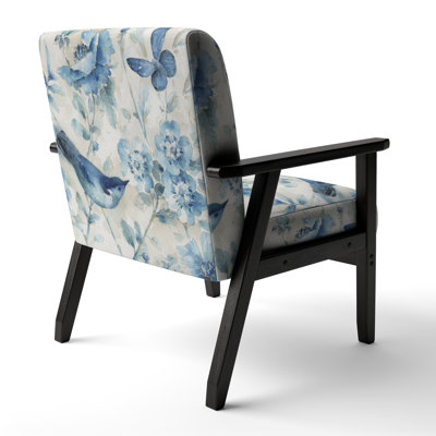 'Hannabelle - Indigold Bird Cottage Family II - Upholstered Farmhouse Accent Arm Chair